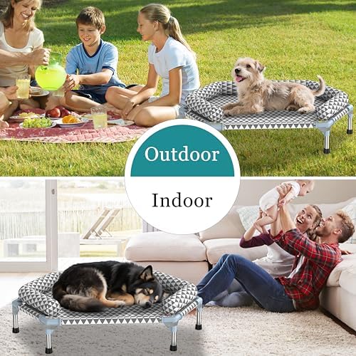 Kuntrust Orthopedic Dog Bed for Medium Dogs，U-Shaped Bolster ，Up to 100 lbs