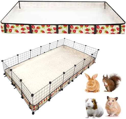 Guinea Pig Cage Liner，Washable Waterproof Oxford Cloth Cage Liners for Small Animals,Hamster Chinchilla Hedgehog Rabbit and Other Small Animals Not Include Cage(36x72 inches)
