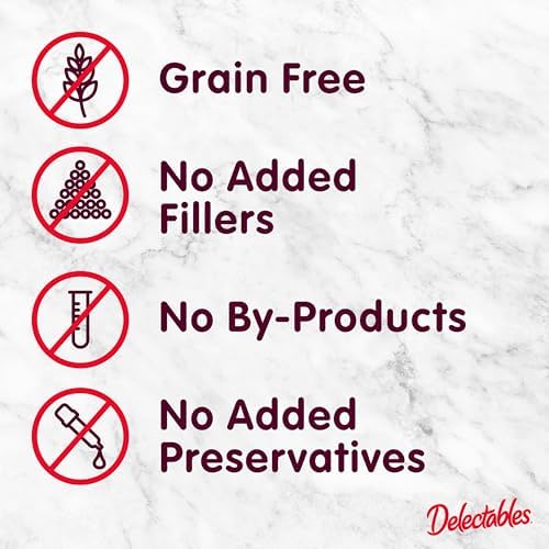 Delectables Lickable Treat Chowder Wet Cat Treat with Real Tuna & Chicken, Food Topper, Hydrating, Grain-Free, No Fillers, By-Products, Added Preservatives, 1.4oz Pouch, 12ct