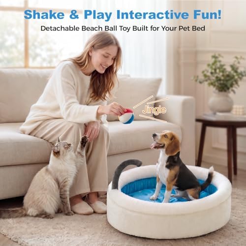 Bathtub Cat Bed, Calming Small Dog Bed 22in