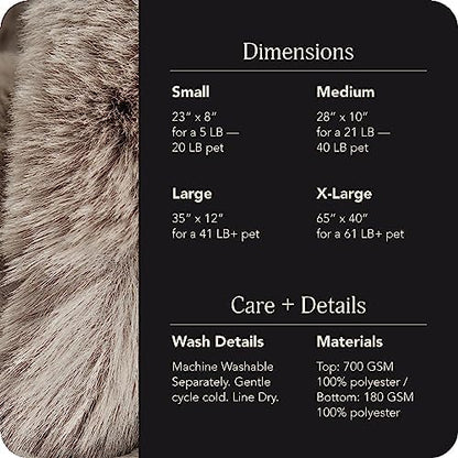 UnHide Floof Pet Bed, Extra Soft Dog Bed with Removable Faux Fur Cover
