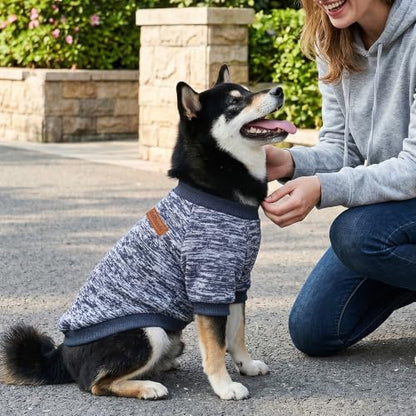 1 Pack Dog Sweaters for Small Dogs Girl Boy Winter Fleece Clothes Warm Soft Dog Sweatshirt Outfit for Dogs Cats Pet Apparel