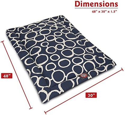 48" Fusion Navy Crate Dog Bed Mat By Majestic Pet Products