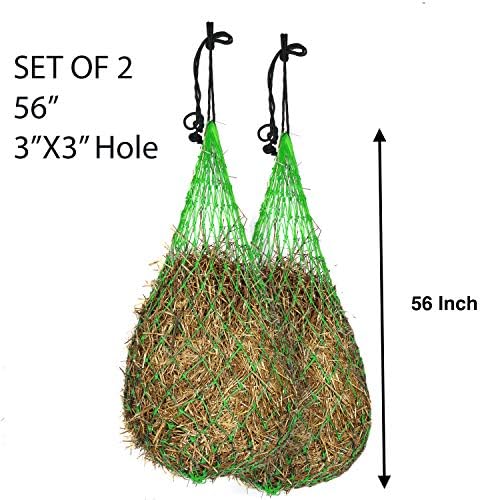 Majestic Ally Hay Net, Set of 2, Length - 54”, Holes 3"x3" for Horses
