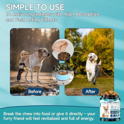 Joint Supplement for Dogs, Glucosamine for Dogs,180 Soft Chews