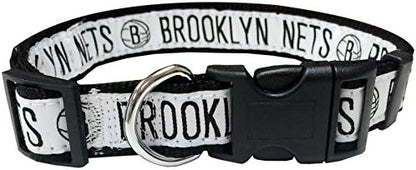 Pets First NBA PET Collar BROOKLYN NETS Dog Collar, Size Large Basketball Team Collar for Dogs & Cats. A Shiny & Colorful Dog & Cat Collar Licensed by the NBA