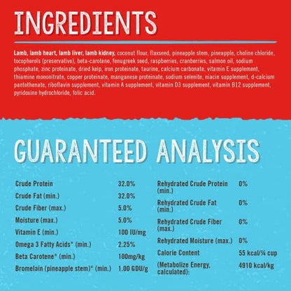 Stella & Chewy's Freeze-Dried Raw Dog Food for Immune Support - Grass-Fed Lamb - Natural Solution for Immune Defense & Overall Wellness - Premium Raw Nutrition - 13oz