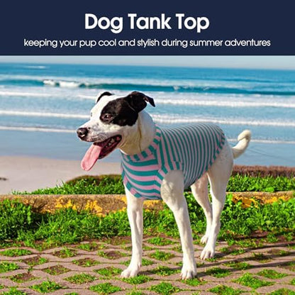 IECOii 2 Pack Dog Surgery Recovery Shirt Sleeveless Lightweight Dog Tshirt