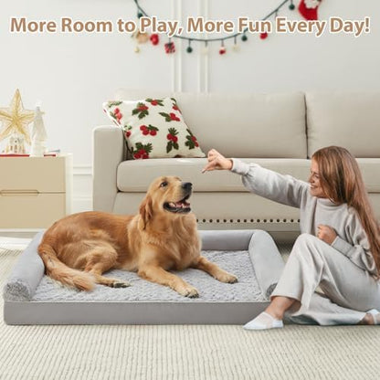 BFPETHOME Orthopedic Washable XXL Dog Bed for Senior Dog Cozy Sleep