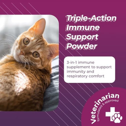 VetriScience Ultimate Strength Lysine Powder for Cats, Chicken, 60ct