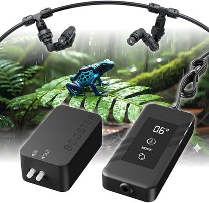 MRREPTILE Reptile Automatic Mister, Misting System for Reptiles, Auto Rain Sprayer for Chameleon, Turtle, Frog, Crested Gecko, Plants, Terrarium Tank Humidifier