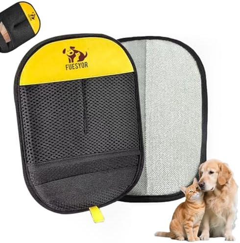 2 Pack Pet Hair Remover Gloves for Dogs & Cats, Reusable Static Fur Remover Mitt, Lint Cleaner for Clothes, Couch, Carpet, Car Seats