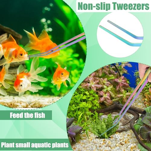 Aquarium Aquascape Tools Kit, 4 Pcs Stainless Steel Aquascaping Set