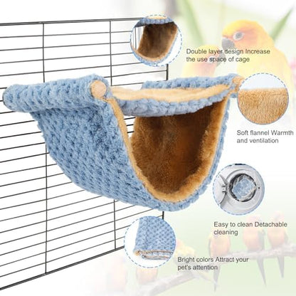 BWOGUE Bird Nest Bed Hanging Hammock, Parakeet Bed for Cage, Cockatiel Bed