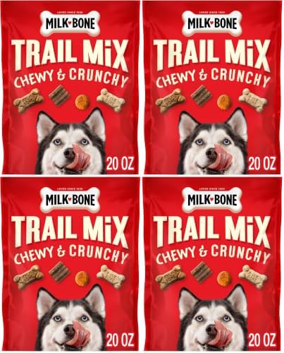 Milk-Bone Trail Mix Dog Treats, Real Beef & Sweet Potato Flavor,1.25 Pound (Pack of 4)