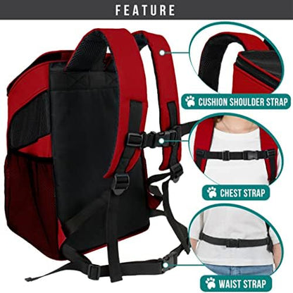 PetAmi Cat Backpack Carrier for Small Dogs and Large Cats, Airline Approved