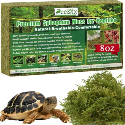 ZeeDix 8 OZ Premium Sphagnum Moss for Reptiles