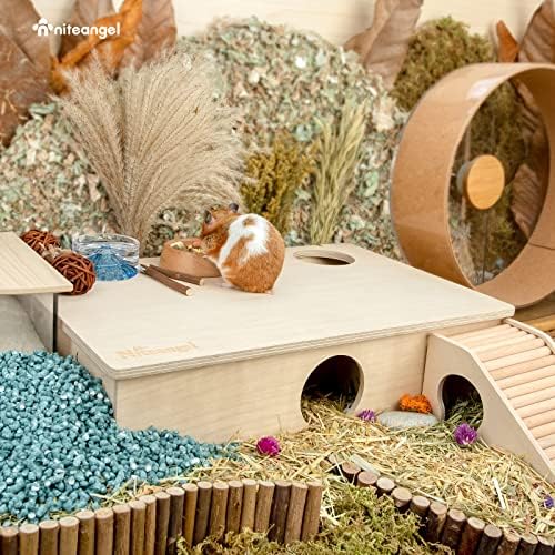 Niteangel Multi-Chamber Hamster House Maze: 2 Entrance 6 Rooms Maze Habitat