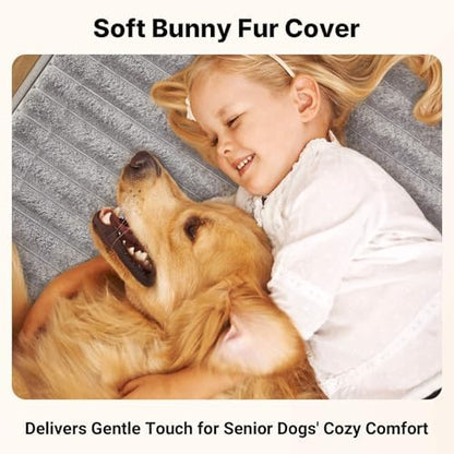 Veehoo Orthopedic Memory Foam Dog Bed for Senior Dogs, 7" Thick XXL Dog Bed