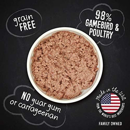 HOUND & GATOS Wet Dog Food, 98% Gamebird Poultry, case of 12, 13 oz cans (Pack of 2)
