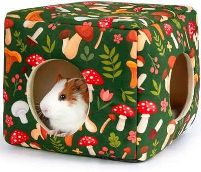 Bienbee Guinea Pig Hideout, Washable Plush House for Small Animals