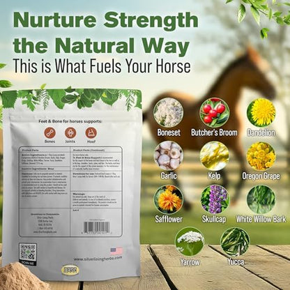 Silver Lining Herbs Feet & Bone Horse Hoof Supplements, Tendons
