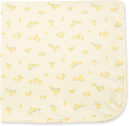 Little Me Blankets for Baby Gender Neutral Duckies Swaddling Receiving Blanket, 30 x 27 Inches