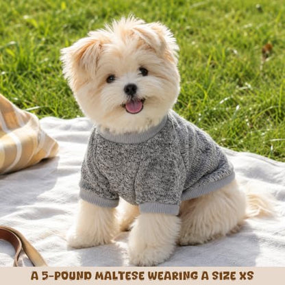 4 Pack Dog Sweater Fleece Warm Winter Coat for Small Medium Dogs