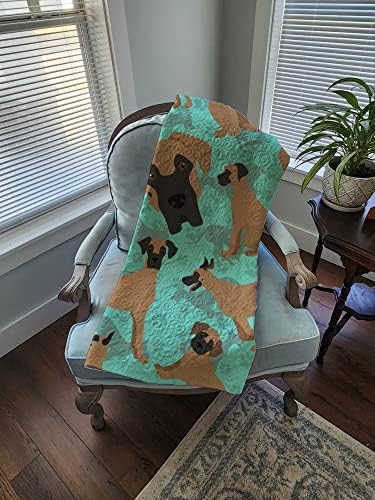 Caroline's Treasures MLM1071LQB Fawn Great Dane Quilted Blanket 50x60 Artwork Pattern Quilted Throw Blanket for Bed, Couch, Sofa, Soft and Lightweight