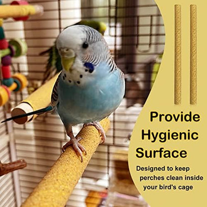 S&X Bird Perch Covers, Sand Perch Covers Sandpaper for Budgies, Canaries, Parakeets, Lovebirds and Other Small Birds (36-Pack Small 7.5" x 0.4")