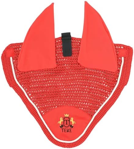 T TEKE Gorgeous Horse Ear Bonnet, 68% Viscose + 32% Acrylic Hand Crocheted mesh with Stylish Piping, Spandex Ears
