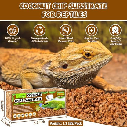 Legigo 2 Pack Coconut Husk for Reptiles, Natural Coconut Fiber Substrate