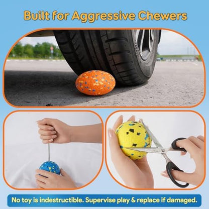 Kimee Dog Balls Tennis Balls Dog Chew Toys for Aggressive Chewers 3.15''