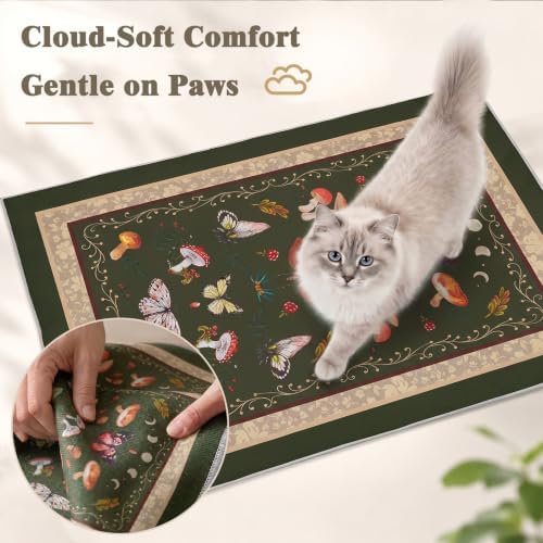 Bienbee Cat Litter Mat, 2 Pack 33" x 22" Machine Washable for Litter Boxes