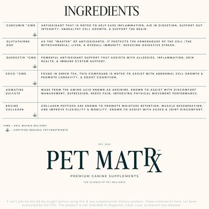 Move Joint Health Dog Supplement with Bovine Collagen - Sooth Pain from Inflammation and Support Dog's Immune System with Antioxidants