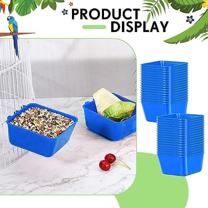 Maxdot 20 Pcs Chicken Water Feeder Cups 16 oz Pigeon Feeder Cup, Blue