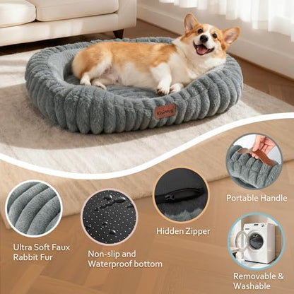 Orthopedic Dog Bed, Memory Foam Bolster Bed for Large Dogs