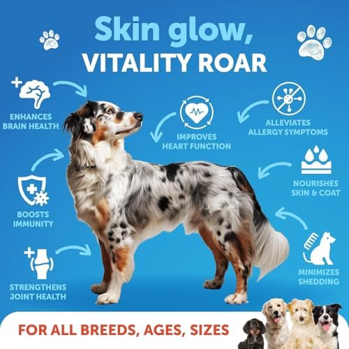 Wild Alaskan Salmon Oil for Dogs - 8 OZ - Fish Oil for Dogs - EPA & DHA