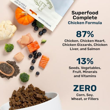 BADLANDS RANCH Air-Dried Chicken Dog Food, 87% Real Meat, 24 oz, 4-Pack