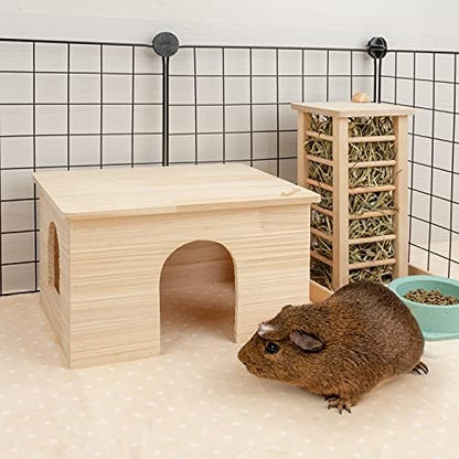 Niteangel Wood House with Window, Chinchilla and Guinea Pigs Hut Hideout