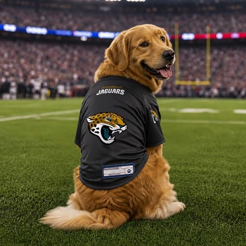 Littlearth NFL Jacksonville Jaguars Stretch Pet Jersey, Team Color, X-Small