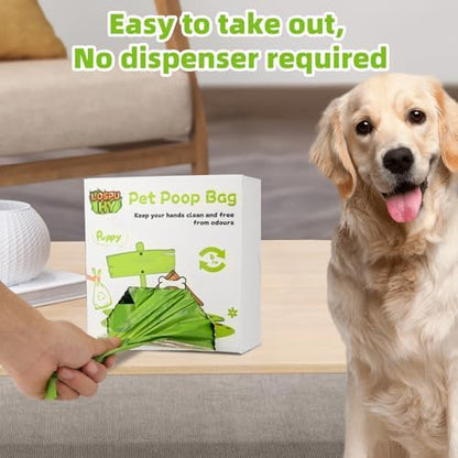 Poop Bags for Dogs, 200 Count Dog Poop Bags with Handles, Extra Thick Strong Leak Proof Doggie Waste Bag for Waste Refuse Cleanup, Outdoor Puppy Walking and Cats Litter