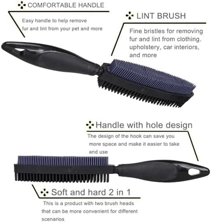 Premium Rubber Pet Hair Brush - Removes Hair from Couches & Pets' Coats B