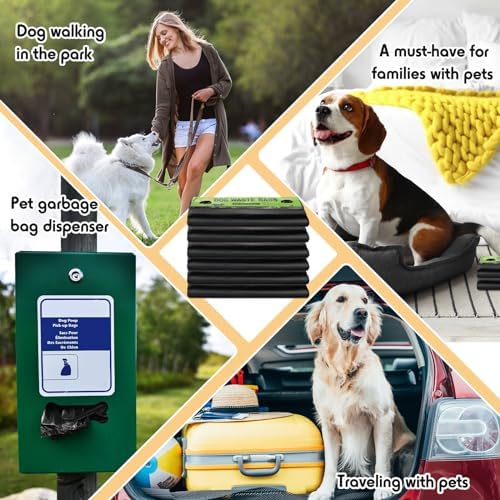 Ireer 1000 Pcs Dog Waste Bags Bulk, Pet Feces Bags with Hang Hole