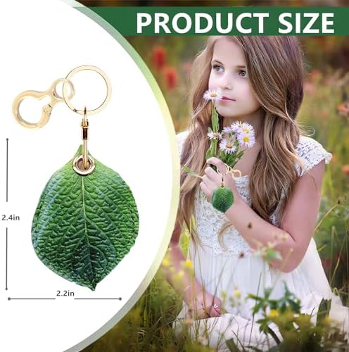 BORKUANA PU Leather Keychain Holder Protective Case Compatible with AirTag