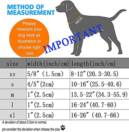 DOGWONG Cotton Dog Collar, Blue Plaid Heavy-Duty Dog Collar Durable Soft Boy Dog Collar Cute Wedding Puppy Necklace for Small Medium Large Dog