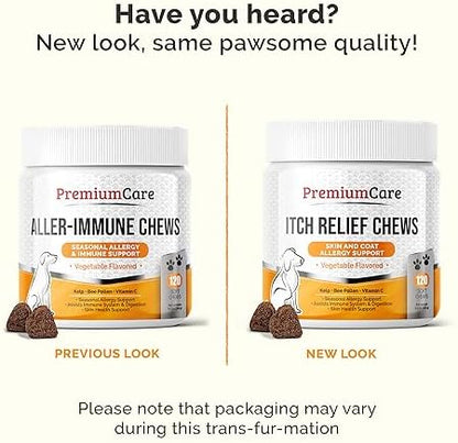 Itch Relief for Dogs - Allergy Chews for Dogs Anti Itch 120 Chews