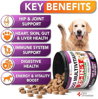 Dog Multivitamin Chewable with Glucosamine - Dog Vitamins and Supplements