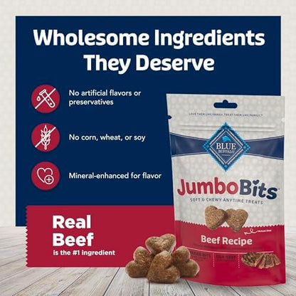 Blue Buffalo Jumbo Bits Beef Dog Treats, 4 oz