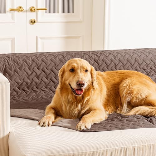 gogobunny 100% Double Sided Waterproof Dog Blanket Soft Pet Bed Cover Reversible Protect Furniture Couch Sofa Car for Puppy Cat Kids (Dark Chocolate/Light Chocolate, 40x50 Inch (Pack of 1))
